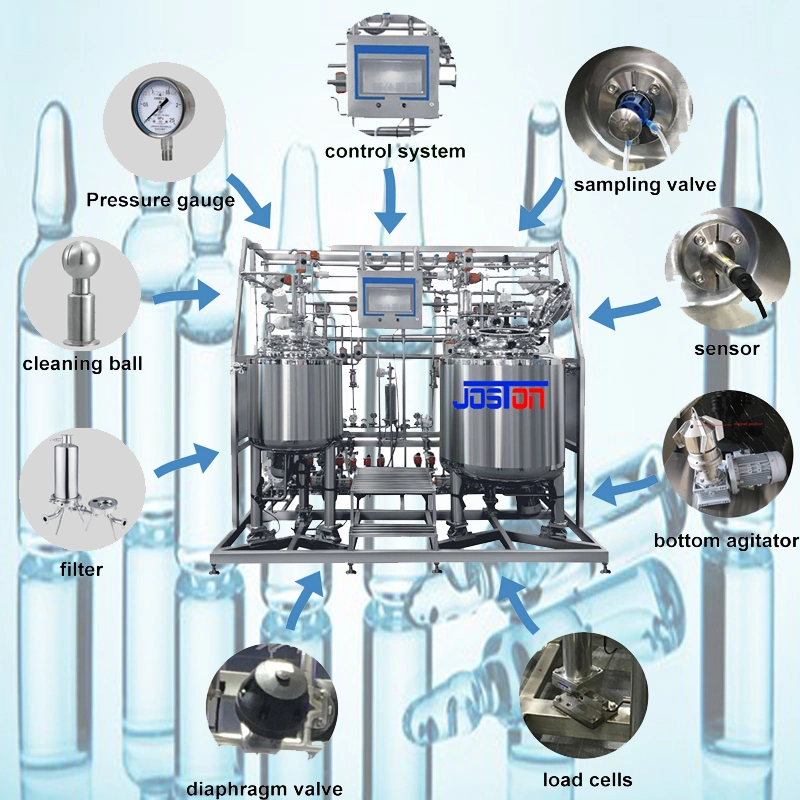 Joston 1000 Liter Agitator Mixing Tank System with Bottom Homogenizer