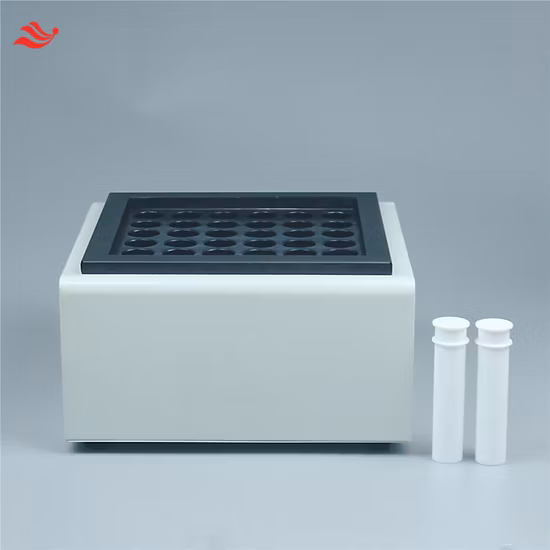 Digestão de amostra de solo com tubo de digestão PFA 48